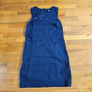 Banana Republic Navy Eyelet Dress Size 14